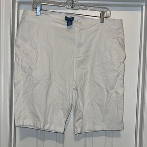 Caribbean Joe Bright White Cotton Shorts